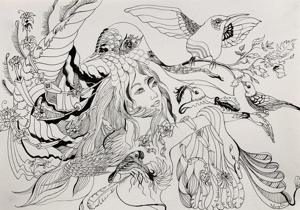 SOUL WINGS (Ink on Paper)